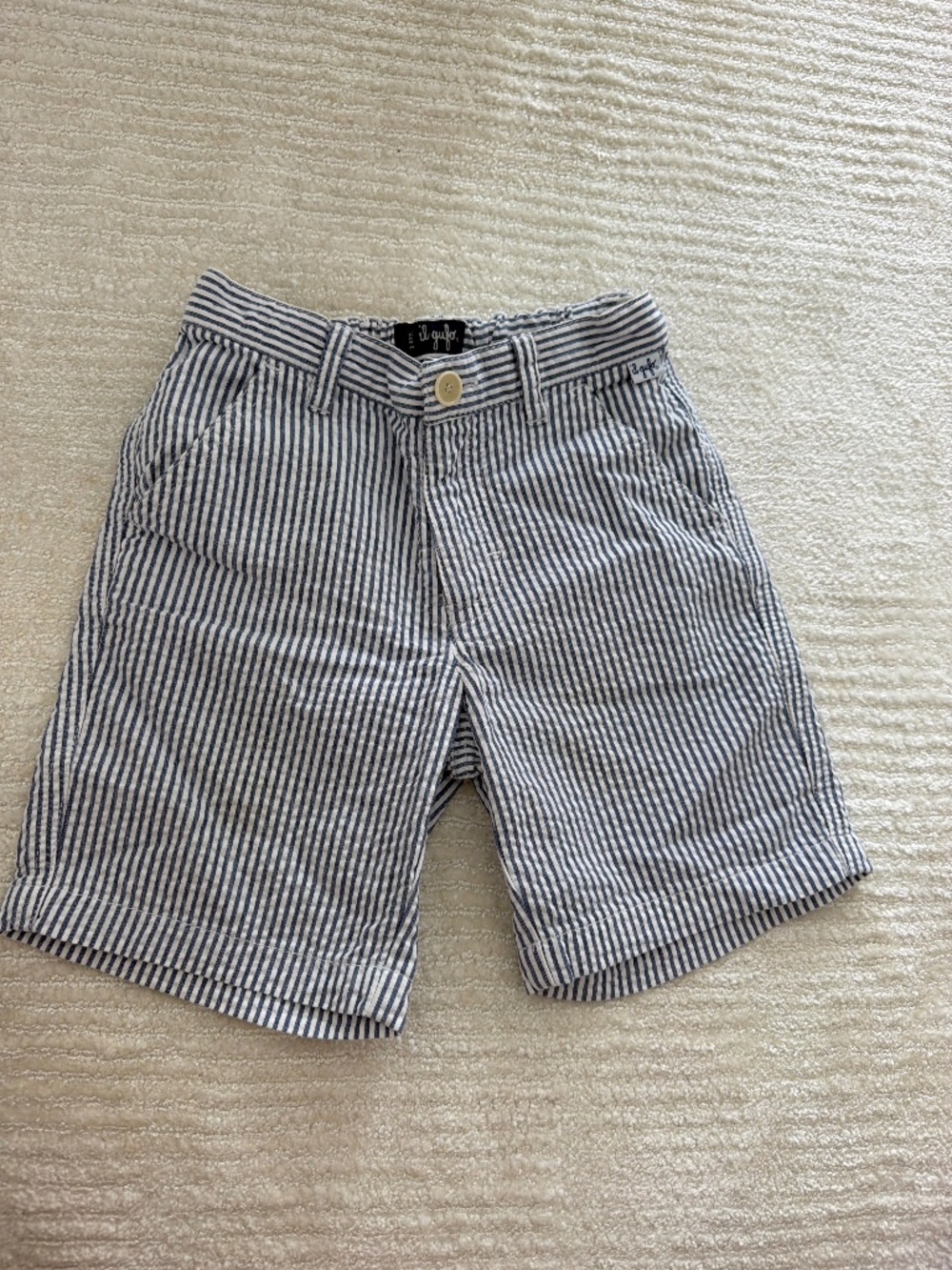 Boys Il Gufo Seersucker shorts size 5